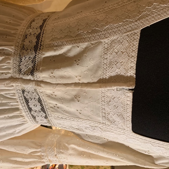 1970's White Peasant Lace Dress - Picture 7 of 7
